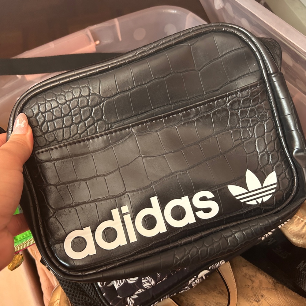 Adidas Crocodile Print Crossbody Bag